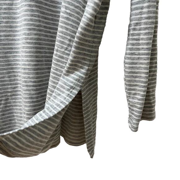 Eileen Fisher Soft Terry Pullover Stripe Long Sleeve Top Size S Gray Casual - Picture 5 of 7